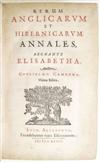 CAMDEN, WILLIAM. Rerum Anglicarum et Hibernicarum annales, regnante Elisabetha. 1639